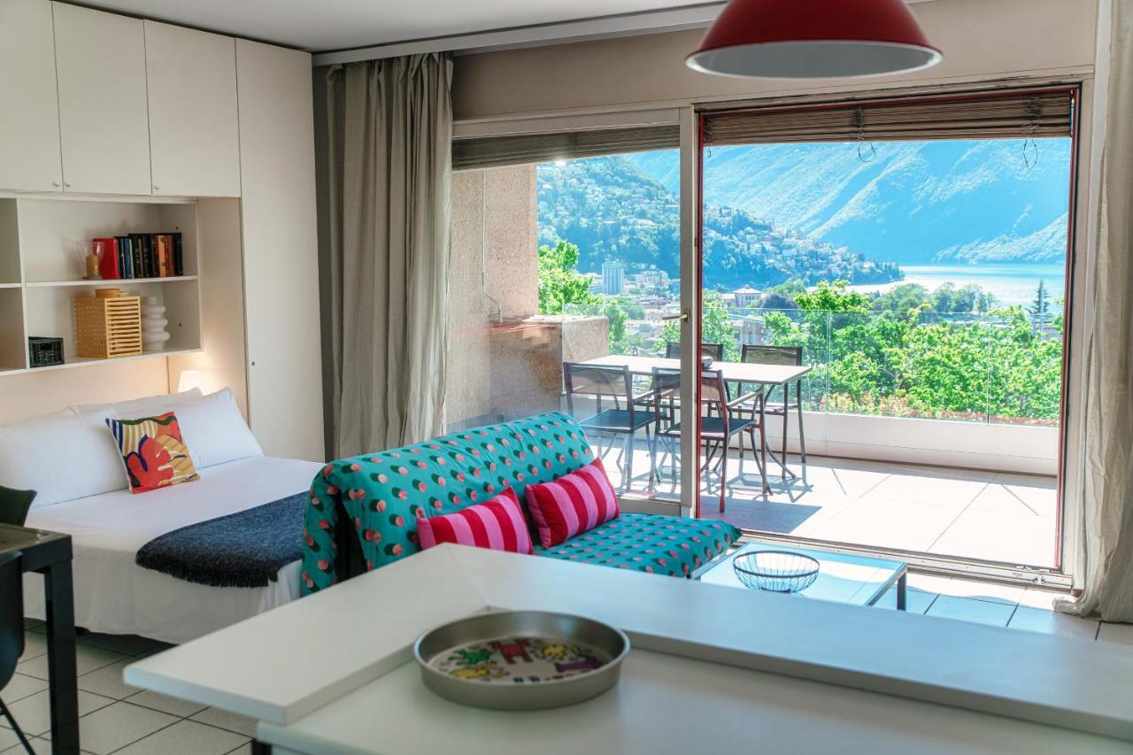 Panoramic Studio By Quokka 360 - Open Space Apartment With Terrace Lugano Exterior foto
